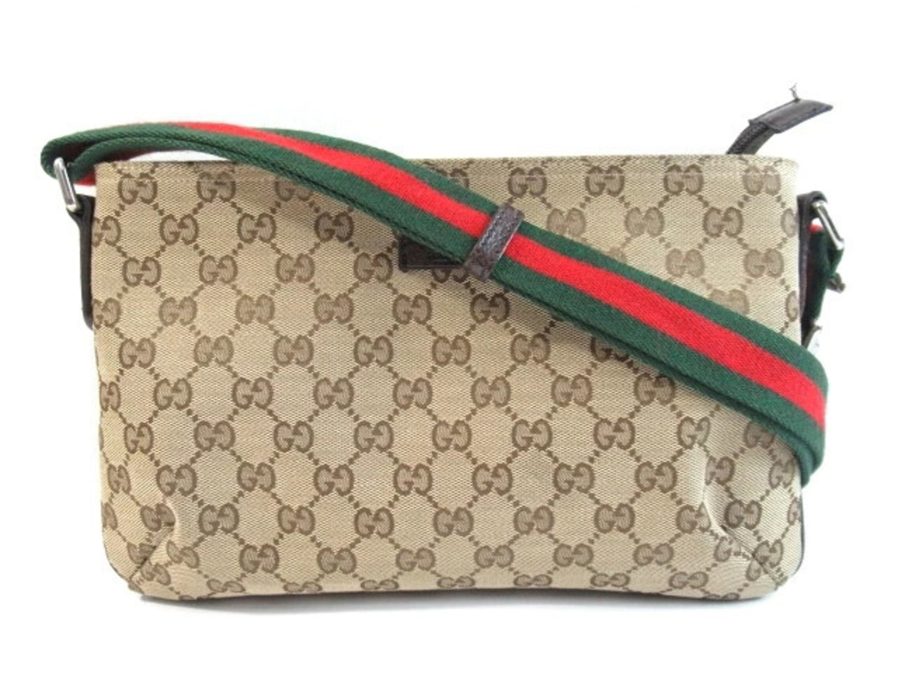 Gucci bag shoulder Hobo GG canvas calfskin